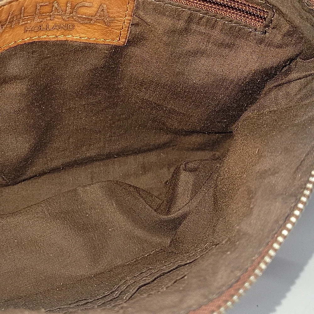 Vilenca Holland for Anthropologie Woven Leather Crossbody Bag in Tan